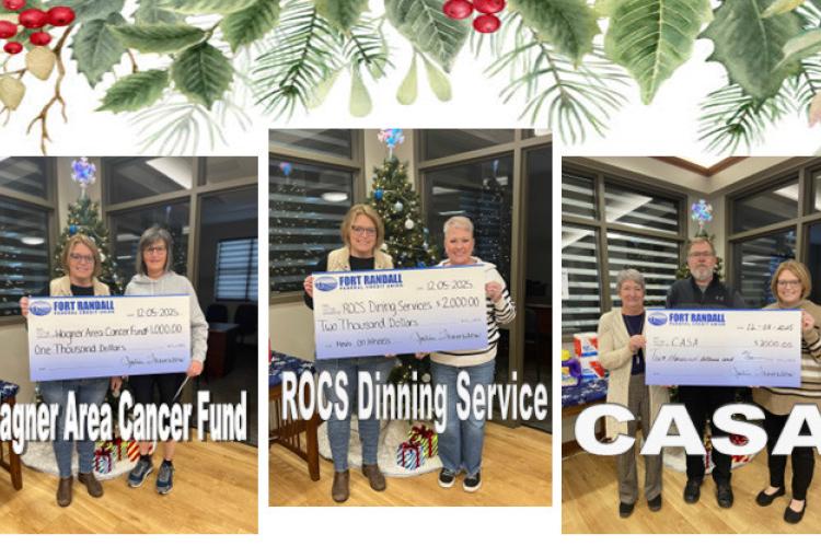 FORT RANDALL FCU SPREADS HOLIDAY CHEER WITH DONATIONS TO LOCAL ORGANIZATIONS