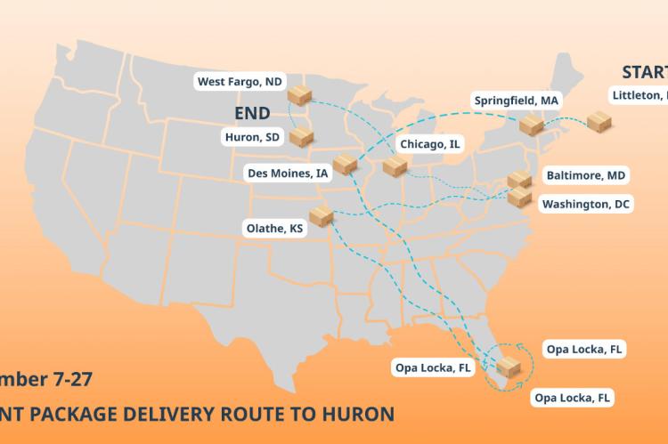 Mary’s package delivery route.