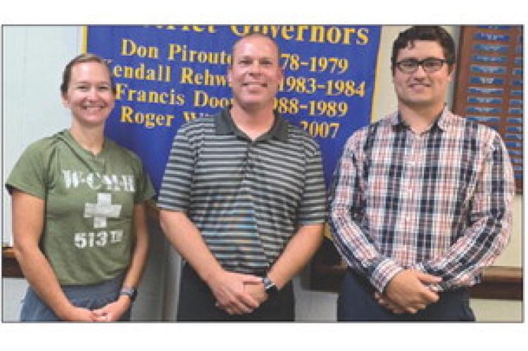 Pictured are, from left: Kelsey Gaston Joe Sees, and Tim Thaler.