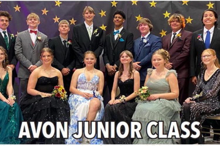 Juniors pictured are, back row from left: Kash Peterson, Treyvan Talsma, Lance Odens, Jacob Ratzlaff, Jamie Pelton, Al’Shamon Gunter, Randall Powers, Caleb Tallman, Declan Miner, and Aaden Kuchta; front row:Ella Hamilton, Hope Kemnitz, Lexi Vanderlei, A