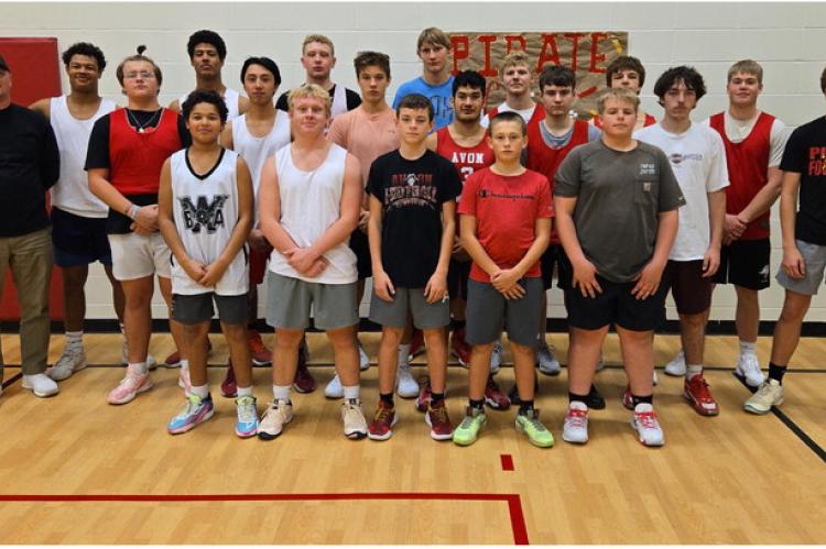 Team members are, back row from left: Coach Faulkner, Aziah Meyer, Al’shamon Gunter, Trevor Eggers, Jamisen Pelton, Lance Odens, Grayson Ratzlaff; middle row: Dominic Doom, John Fathke, Easton Sees, Pierce Jonkers, Braylon Fathke, Aaden Kuchta, Brenson 