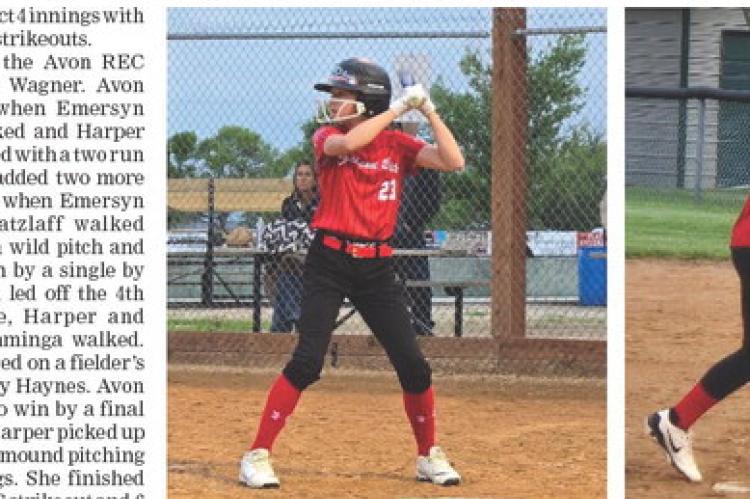 Stella Ratzlaff at bat.