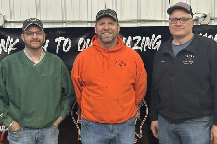Pictured are, from left: Travis Beeson, Joel Kotab, and Jim Beeson.