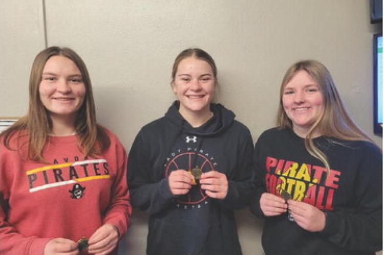 Awarded LMVC Volleyball All-Conference, were: Lila Vanderlei, Rilyn Thury, and Jordyn Voigt. Congratulations ladies! Courtesy Photos