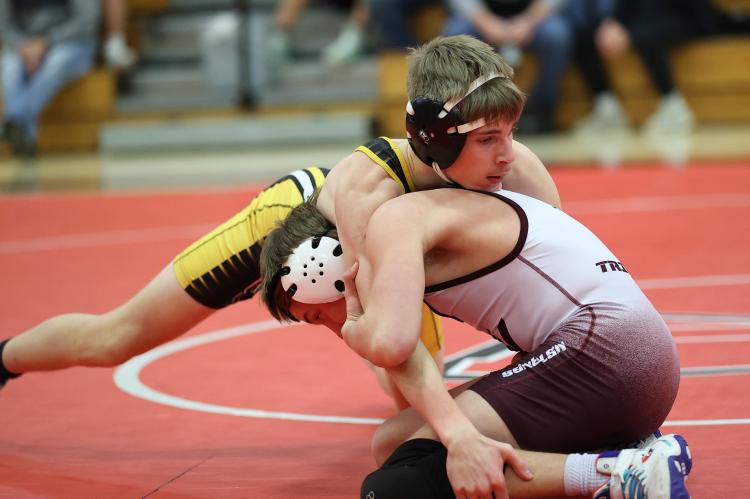 Luke Dangel was the lone wrestler for Andes Central/Dakota Christian who wrestled hard at the Tom Studelska Invitational on Saturday in Wagner. 132 Luke Dangel (9-17) place is unknown. Champ. Round 1 - Jaxton Rinehart (Tri-Valley) 23-19 won by major decis