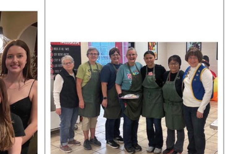 Wagner American Legion Auxiliary members presented cookies to the Wagner Community School cooks for National Education Week. Pictured are, from left: Auxiliary member Margie Stone, cooks, Robbin Cuka, Kathy Leibel, Mary Ann Rucktaeschel, Wen Wen Pena, Ire