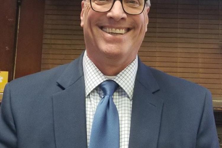 Rotarian and CEO of the Wagner Community Memorial Hospital, Bryan Slaba