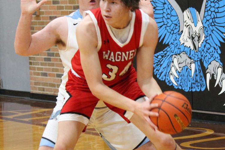 Brady Cournoyer looking to pass the ball.