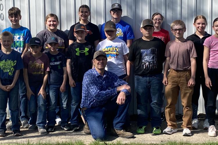 Back row, from left: Weston Koupal, Ethan Blaha, Taeya Havranek, Emma Kreeger, Carter Smejkal, Hannah Meyer, Dusti Laska; front row from left: Lane Koupal, Logan Blaha, Carson Blaha, Bronc Cihak, Kit Beeson, Case Havranek, Luke Laska, Lainey Martin and Co
