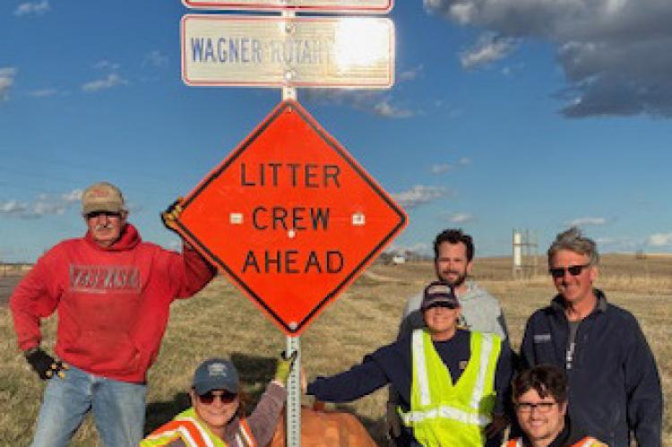 Submitted by Patty Frei In April the Wagner Rotary Club members cleaned up their two mile stretch of SD Highway 46 east of Wagner under the 'adopt a highway' program. The club members also cleaned up the two miles north of Wagner on the county oil.