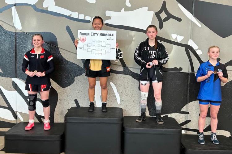 Izzy Myer placed 3rd in her weight bracket.