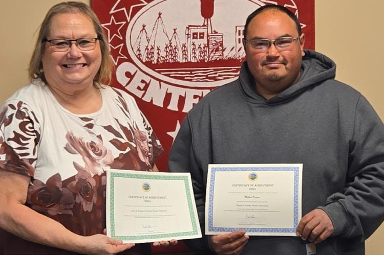 Mayor Tammy Thornton and Mike Kazena