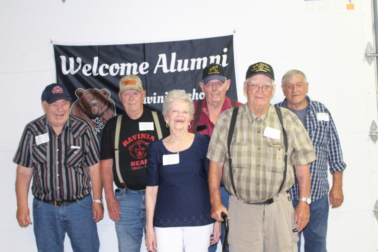 Classes of 1964 and 1965 Curt Crichton, Dennis Clemens, Carol (VonCollin) Kranig, Jerry Kuhlman, Walt Ishmael, Dennis Fuchs.