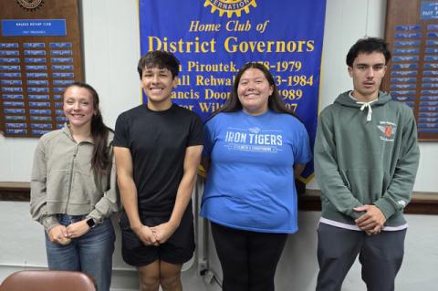 Pictured, from left, are: Roper Lhotak, Riley Hernandez, Mara Wright, and Jesse Zephier. Courtesy Photos
