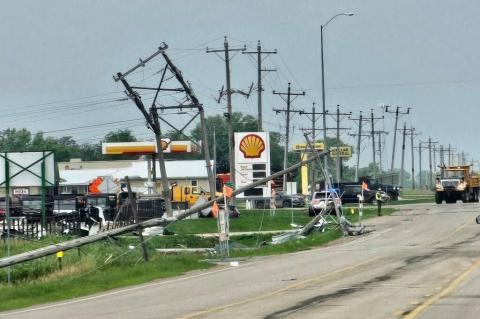 Highmore storm damage.