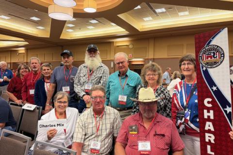 Pictured, front row, from left are: Connie Wagner, Mark Sip, and David Spier; back row, from left: Jolene and Jeff Stewart, Mitsy and Doug Woods, Michael Pesicka, Junior and Cherry Van Dusseldorp, and Lois Van Dusseldorp. Courtesy Photo