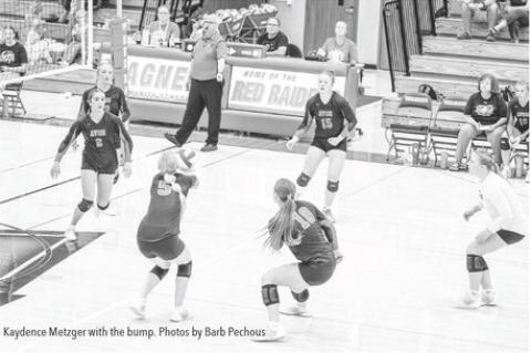 Kaydence Metzger with the bump. Photos by Barb Pechous