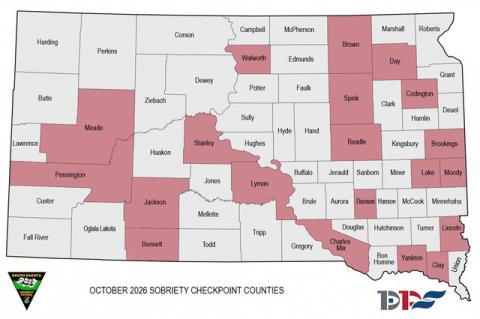 HIGHWAY PATROL ANNOUNCES OCTOBER SOBRIETY CHECKPOINTS