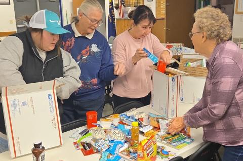 WAGNER AMERICAN LEGION AUXILIARY SEND CARE PACKAGES