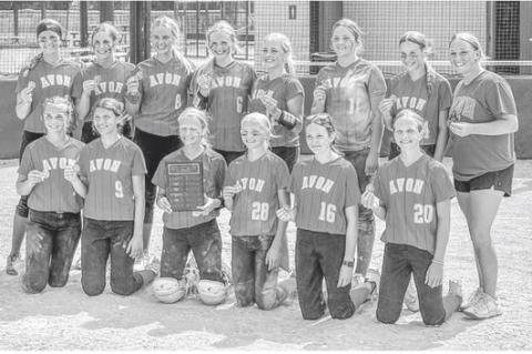 Team members are, back row from left: Raegan Brandt, Harper Kracht, Rowan Brandt, Kensley DeVries, Brielle Voigt, Addison Lavelle, Leah DeWald, and Coach Macy Voigt; front row: Sydney Johnson, Ashley Soukup, Whitley Wolf, Emersyn Haenfler, Kalia Huempfner, and Stella Ratzlaff. Courtesy Photo