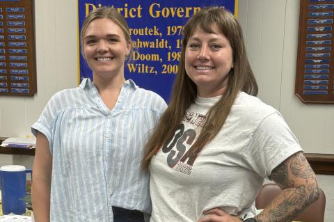 Program Chair Alison Woods with Michaela Jones, HOSA Advisor at Wagner Community High School. Courtesy Photo