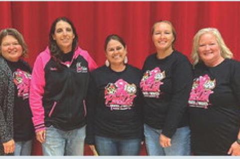 Pictured, from left, are: Amy Vanderlei, Shirley Soukup, Kari Schoenfish, April Powers, and Bridgette Muller. COURTESY PHOTO