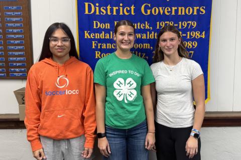 Wagner Community School seniors, from left: Joson McKeegan, Brianna Fuchs, and Emma Kreeger.