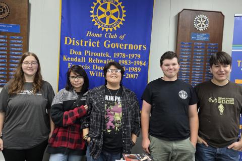 WCS students, pictured from left: Tessa Pazour, Jaylissa Gipson,Kels Provost, Jace Scott, and Steven Langdeau. Courtesy Photo