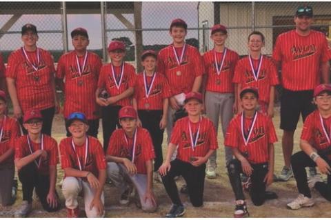AVON 12U BASEBALL TEAM END SEASON LEAGUE RUNNER-UP