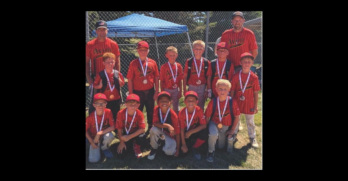 Pictured are back row: Coach Brad Bierema and Coach Gary Frank. Players are: Braxton Schultz, Jorden Ratzlaff, Camden Frank, Ridge Maggs, Brooks Podzimek, and Sawyer Bierema; front row: Corbin Tjeersdma, Maverick Van Gerpen, Daniel Horse, Kinglee Hubbell, and Levi Paulsen. Not pictured is Coach Nathan Schultz. Courtesy Photo