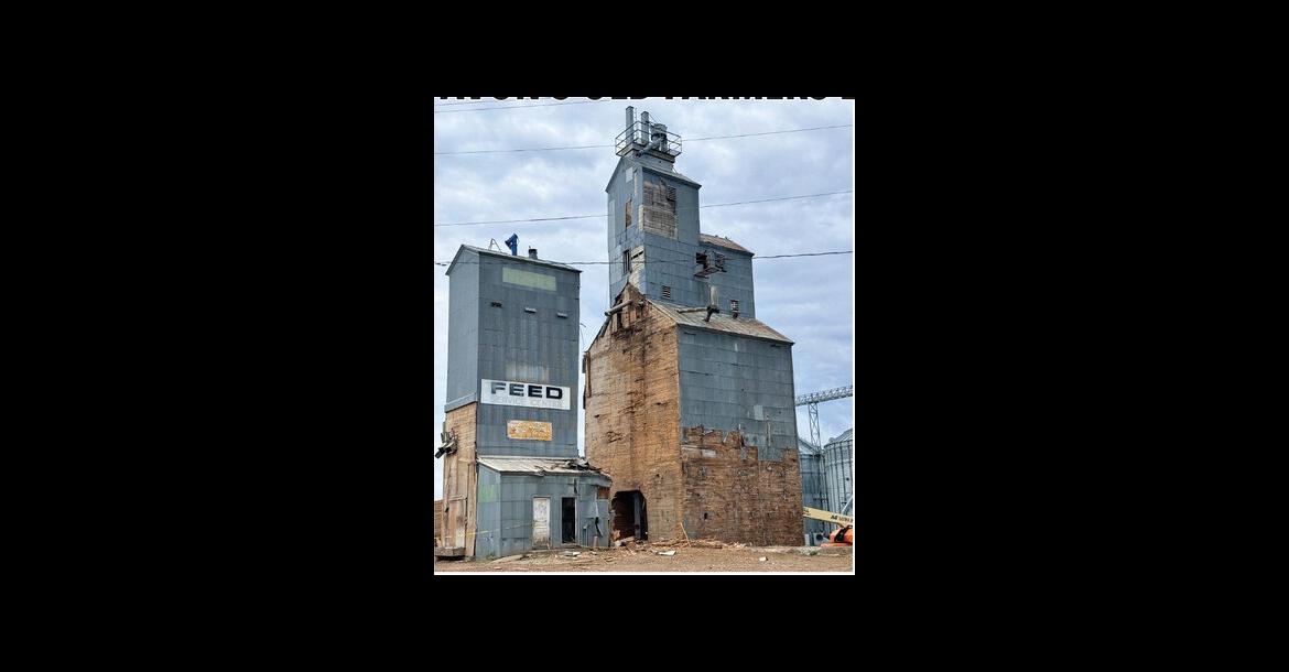 AVON'S OLD FARMERS ELEVATOR COMES DOWN