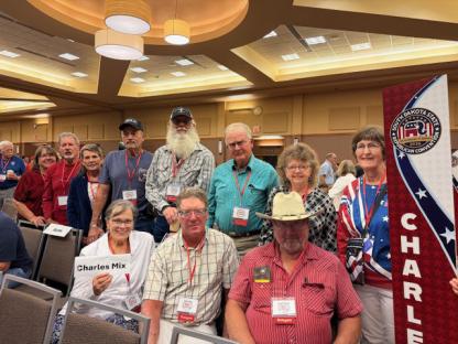 Pictured, front row, from left are: Connie Wagner, Mark Sip, and David Spier; back row, from left: Jolene and Jeff Stewart, Mitsy and Doug Woods, Michael Pesicka, Junior and Cherry Van Dusseldorp, and Lois Van Dusseldorp. Courtesy Photo
