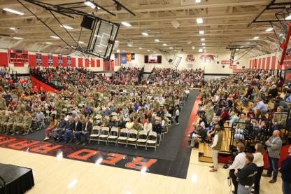 COMMUNITY SHOWS STRONG SUPPORT FOR 155TH ENGINEER COMPANY DURING ACTIVATION CEREMONY