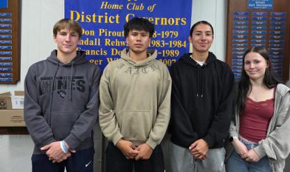 Pictured, from left, are: Beau Otte, Carlos Galindo, Leon Fields, and Jessica Barnett.