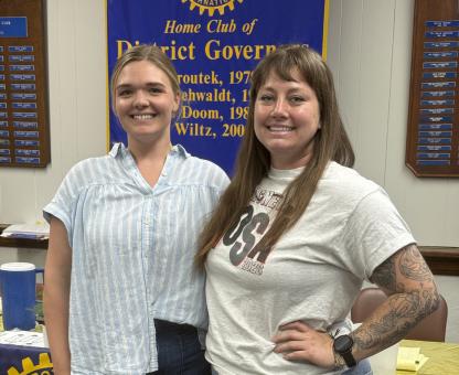 Program Chair Alison Woods with Michaela Jones, HOSA Advisor at Wagner Community High School. Courtesy Photo