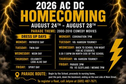 AC/DC GEARS UP FOR HOMECOMING WEEK