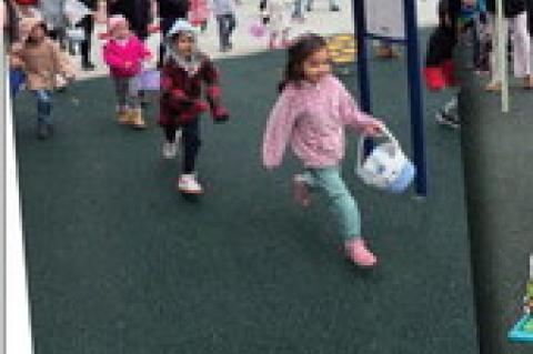 Easter Fun at WCS Playground for Easter Egg Hunt