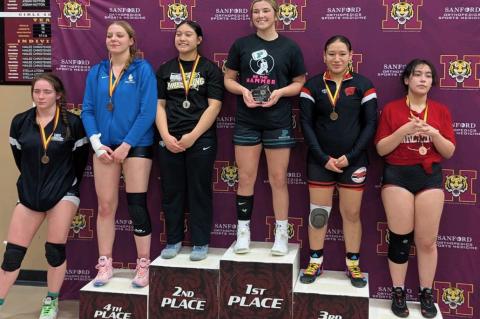 Jaylecia Powers took home third place in her weight class. Courtesy Photo