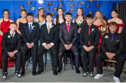 Junior Class members are, back row from left: Charli Paulsen, Hadlee Kracht, Anna Lupi, Jaycee Martin, Rilyn Thury, Jordyn Voigt, and Jackie Lane; front row: Cale Cooper, Braylon Fathke, Grayson Ratzlaff, Mason Jolly, Jake Namminga, and Dominic Doom.