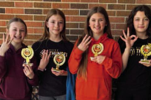 Fifth grade participants were Courtney Svatos, Brynlee Kaczor, Adam Tschumper, and Tarryn Bennett.