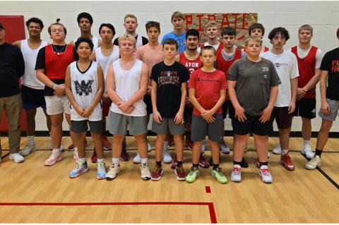 Team members are, back row from left: Coach Faulkner, Aziah Meyer, Al’shamon Gunter, Trevor Eggers, Jamisen Pelton, Lance Odens, Grayson Ratzlaff; middle row: Dominic Doom, John Fathke, Easton Sees, Pierce Jonkers, Braylon Fathke, Aaden Kuchta, Brenson 
