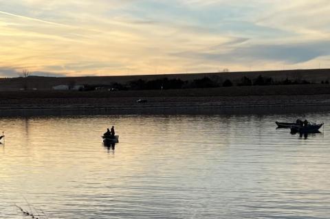 FISHERMEN TAKE ADVANTAGE OF THE WARM TEMPATURES