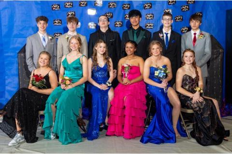 Sophomore Class members are, back row from left: Easton Sees, Linkin Akridge, Alex Chaisson, Dyson Eddy, Hoyt Brandt, and Parker Podzimek; front row: Jeanah Ratzlaff, Kaydence Metzger, Irelynn Small, Pria Sesler, Bailey Kemnitz, and Bree Vanderlei.