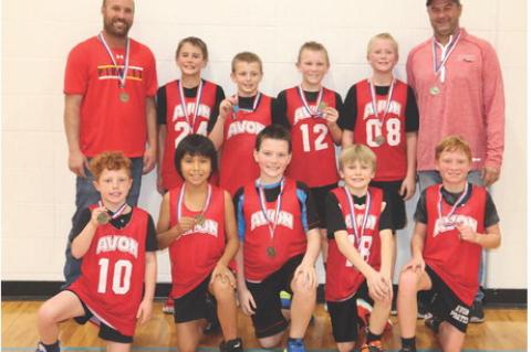 Pictured are, back row from left: Coach Nathan Schultz, Dayton Brandt, Cowan Wolf, Tyson Voigt, Jaden Ratzlaff, and Coach Dwight Brandt; front row: Braxton Schultz, Jayden Corey, Finn Rush, Eli Olson, and Beckett Schultz. Courtesy Photo
