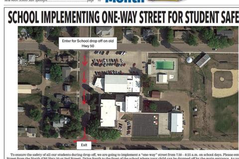 SCHOOL IMPLEMENTING ONE-WAY STREET FOR STUDENT SAFETY