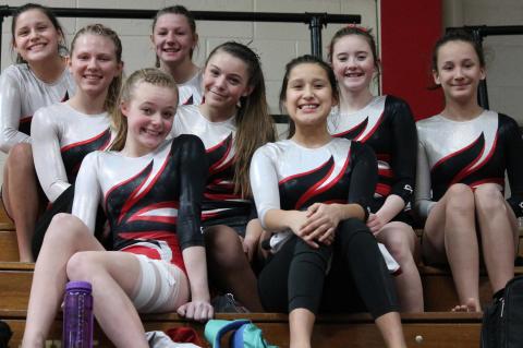 Wagner/Bon Homme Varsity team members are, back row from left: Alcista Dion and Alexys Rueb; m