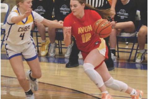 Rilyn Thury led the boards last week for the Lady Pirates. Photo by Karla Bovill Photos ~ check out her facebook page for more photos from the matchup between Avon and Alcester/Hudson.