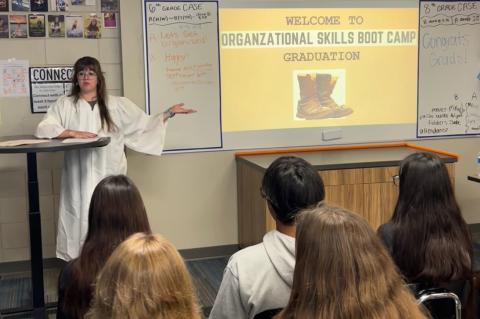 The 8th graders completed Organizational Skills Bootcamp as a class in Mrs. Wilbur's CASE class. This Bootcamp Curriculum came from the American School Counselor Association and can be used a class, small group, or 1:1. Last year, Mrs. Wilbur held a small