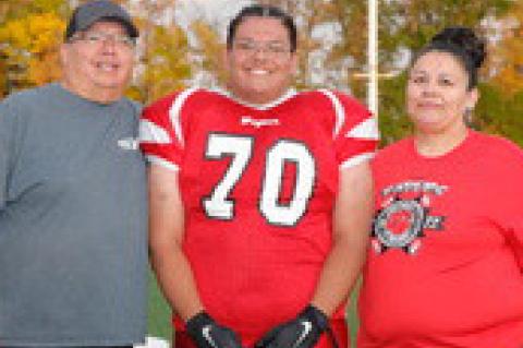 WAGNER SENIORS RECOGNIZE THEIR PARENTS AT HALF TIME