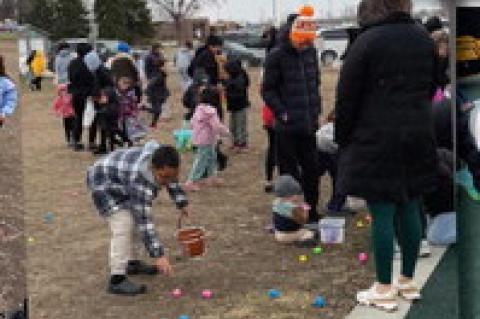Easter Fun at WCS Playground for Easter Egg Hunt